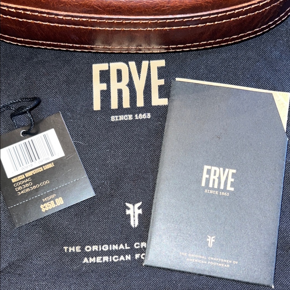 Frye Melissa Whipstitch Saddle Crossbody Bag in Cognac - Picture 3 of 12